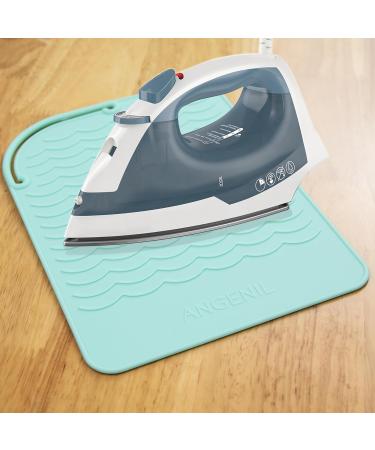 Angelil Heat-Resistant Mat for Curls & Hair Styling Tools - 23cm x 17cm Green | Ultimate Heat Protection for Smooth Irons - Buy Online on GoSupps.com