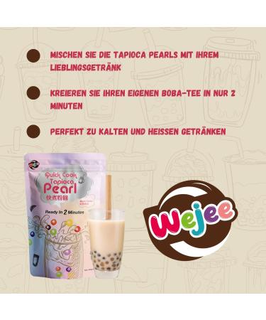 WEJEE Quick Cooking Tapioca Pearls - Color Multipack (20 x 250 GR) | Premium Bubble Tea Ingredients | Fast Shipping Worldwide - Buy Online on GoSupps.com