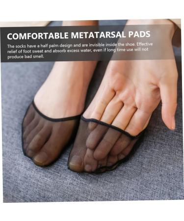 Shop 5 Pairs Half Socks - Honeycomb Foot Pads Non Skid No Show Outdoor & Metatarsal Socks for Women - Buy Online on GoSupps.com