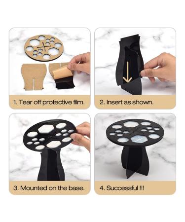 Buy Multifunctional Makeup Brush Holder & Drying Rack - 14 Holes Makeup Brush Stand (Black) - International Shipping Available - Buy Online on GoSupps.com