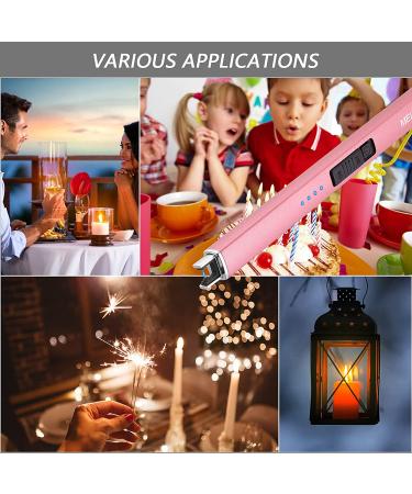 MEIRUBY Lighter Electric Lighter Candle Lighter Rechargeable USB Lighter Arc Lighters for Candle Camping Family Use Rose Gold - Buy Online on GoSupps.com