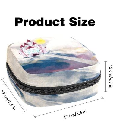 Women s Travel Organizer Bag - Large Capacity Menstrual Cup & Makeup Storage - Stylish Watercolor Design - Buy Online on GoSupps.com