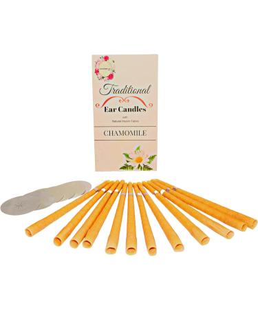 Aromabelle Chamomile Scented Hopi Ear Candles for Wax Removal - Set of 12 - Buy Online on GoSupps.com