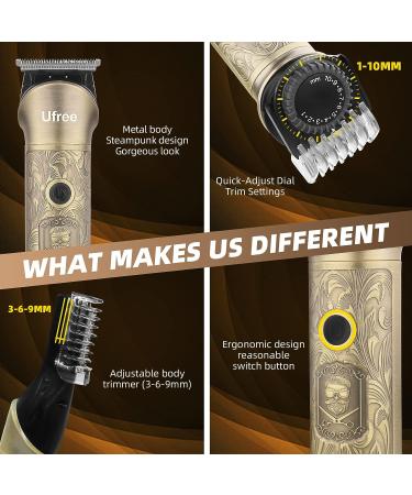 Ufree Professional 7 in 1 Beard Trimmer for Men - Cordless Electric Razor and Nose Hair Clipper - Beard Grooming Kit and Mustache Shaving Set - Gifts for Him - Buy Online on GoSupps.com