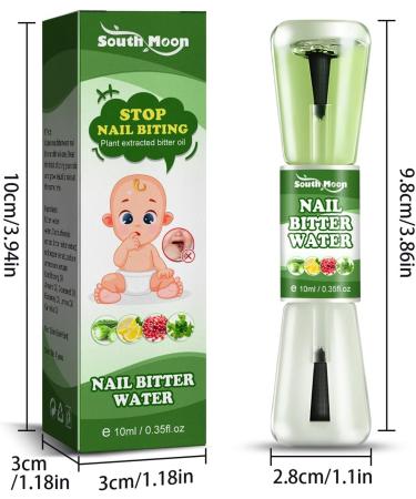 JPSDOWS No Bite Nail Polish | Stop biting your nails with the double-ended applicator | 10ml No Bite Nails Odorless Stop Nail Biting Bitter Taste Prevents nail biting for healthy growth - Buy Online on GoSupps.com