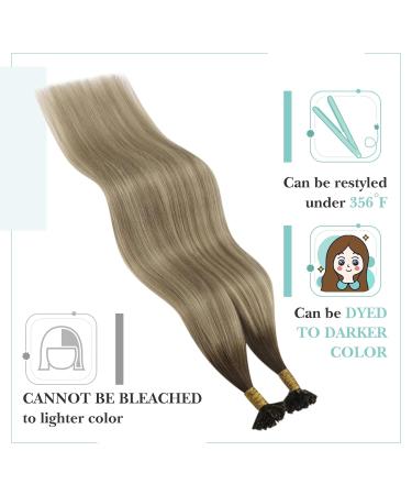 Youngsee Real Hair Extensions - 45cm Balayage U Tip Bonding Remy Keratin Hair Extensions 50g #3/8/22 for Gorgeous Brown & Blond Highlights - Buy Online on GoSupps.com
