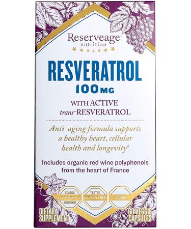 ReserveAge Nutrition Resveratrol 100 mg 60 Veggie Capsules