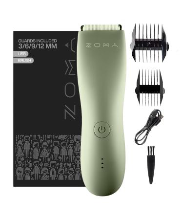 ZOMA for Manscape - Ball Trimmer Men - Electric Razor for Men | Razors for Men - Birthday Gifts for Men | Body and Beard Trimmer Green