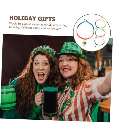 VALICLUD Green Bracelet 4pcs Bracelet Miss Resin Four Leaf Friendship Wrist Chain - Buy Online on GoSupps.com