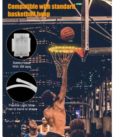 LED Basketball Hoop Light - Remote Control, Waterproof, 17 Colors, 7 Lighting Modes - Perfect Gift for Kids and Adults - Play Brightly at Night Outdoors - Buy Online on GoSupps.com