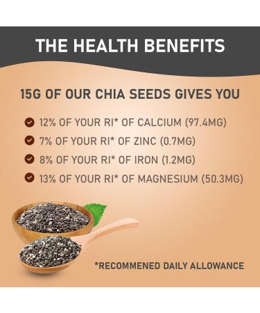 Organic Chia Seeds 200gm - Raw, High Fiber & Protein, Vegan Keto, Gluten Free, Non-GMO - Buy Online on GoSupps.com