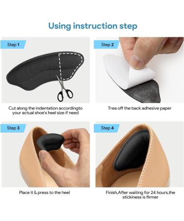 Clundoo Anti-Slip Heel Cushion (8 Pack) - Self-Adhesive Heel Holders for Oversized Shoes Prevent Blisters & Friction for Leather & Sports Footwear - Buy Online on GoSupps.com