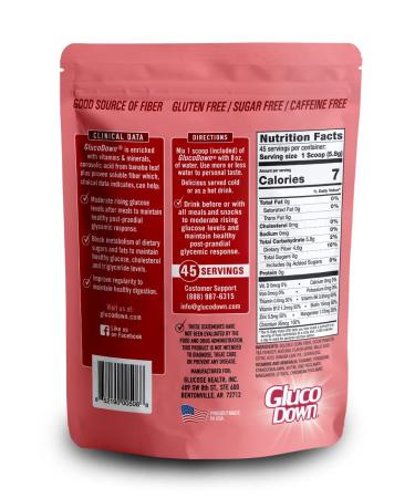 GLUCODOWN Raspberry Tea Mix - Supports Healthy Blood Sugar Levels, Diabetic Friendly - 45 Servings - Buy Online on GoSupps.com