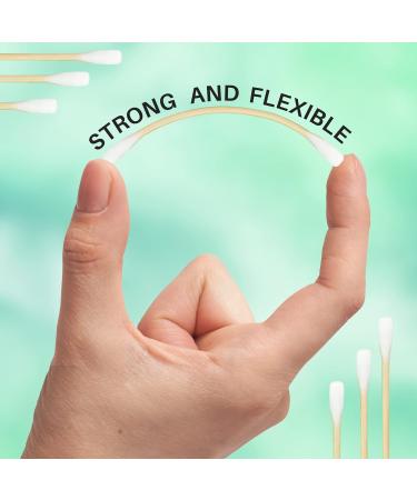 R-NEU 400 Bamboo Cotton Swabs - Dual Tipped, 100% Biodegradable, Natural Cotton Qtips (400 Count) - Ideal for Ears, Makeup, Cleaning, Home, and Baby Care - Buy Online on GoSupps.com