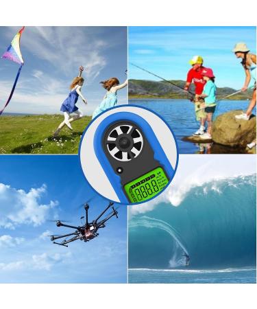 Windometer Digital Anemometer - LCD Wind Speed Meter for Sailing Windsurfing & Fishing | Accurate Air Flow Gauge with Backlight - Model 1-816BH - Buy Online on GoSupps.com