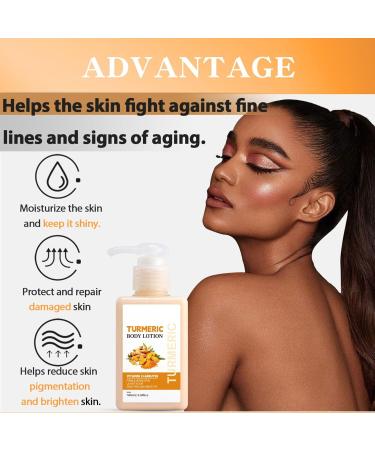 Turmeric Body Lotion Tumeric Cream For Face And Body Remove Acne Dark Spots Sun Damaged Skin Anti-Aging Firming Body Lotion Body & Face Dry Skin Moisturizer Women Men 100 ml - Buy Online on GoSupps.com