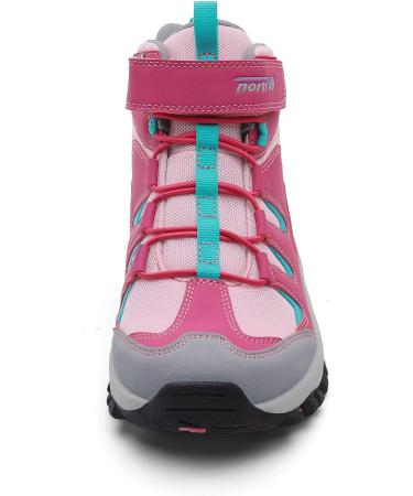 NORTIV 8 Kids Lightweight Outdoor Hiking Boots - Rose Red - Size 6 Big Kid - Buy Online on GoSupps.com