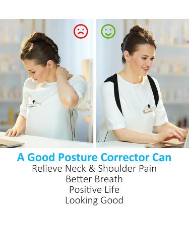 Back Posture Corrector for Men & Women - Adjustable Clavicle Brace with Powerful Magic Stickers for Neck Back & Shoulder Pain Relief - Buy Online on GoSupps.com