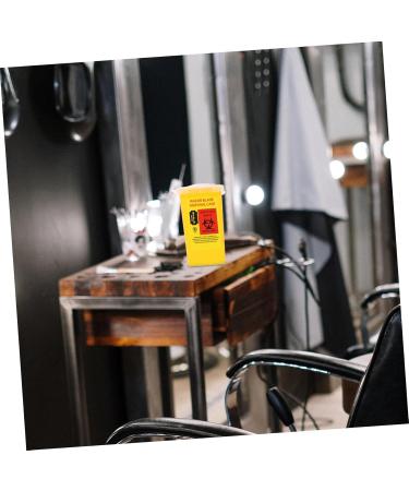 Frcolor Razor Blade Waste Container | Storage for Razor Blades | Mini Bin for Men | Car Blade Case - Yellow 15.4x9.5x9.5cm - Buy Online on GoSupps.com