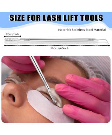 50 Pieces Eyelash Lift Tool Separator Lift Tools with Comb Silicone Eyelash Lash Lift Pads with Stainless Steel Eyelash Perm Tool Eyelash Rods for Lash Lift Rods Lash Perm Metal Eyelash Comb White+Silver - Buy Online on GoSupps.com
