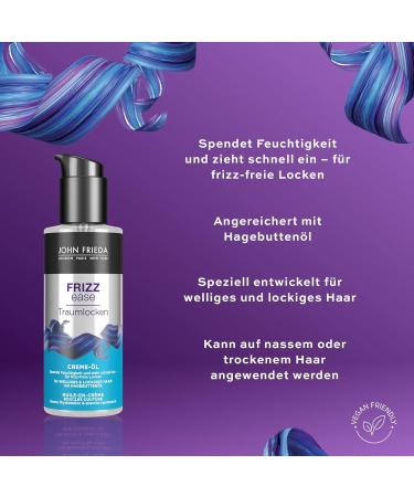  John Frieda Dream Curls Cream Oil | Frizz-Free Curls | Frizz Ease Series | 100ml - International Shipping Available  - Buy Online on GoSupps.com