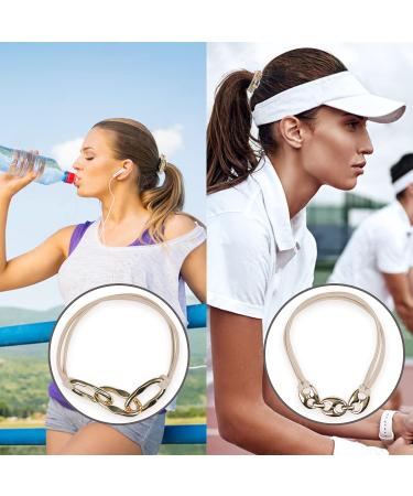 Elastic Bracelet Hair Ties | 2023 Collection | Suitable for All Hair Types | Ideal for Outdoor Sports & Activities | 3 Golden Styles - Buy Online on GoSupps.com