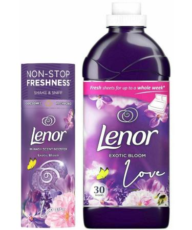Lenor In-Wash Scent Booster Exotic Bloom 176G and Fabric Conditioner 30Washes 1.05L