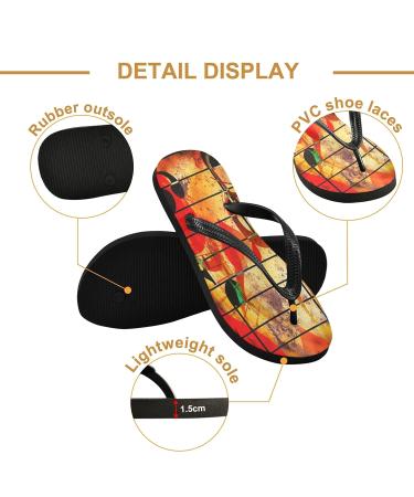 Mnsruu Musical Note Love Vintage Flip Flops | Stylish XXL Sandals for Men & Women | Perfect Home Spa & Travel Slippers - Buy Online on GoSupps.com