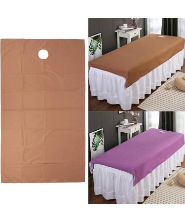 Verdant Touch Spa Beautyblock - Waterproof Massage Bed with Facial Hole 200x115 cm Violet & Dark Coffee | Perfect for Spa & Home Use - Buy Online on GoSupps.com