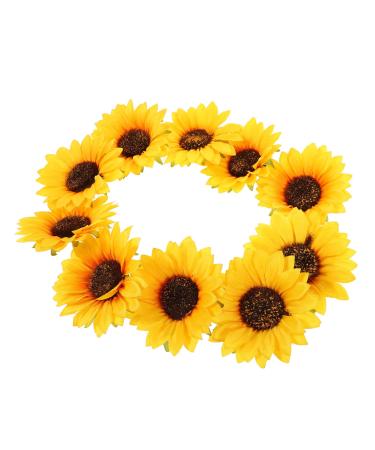 Zerodeko 50 Pcs Simulated Sunflower Clothes Decoration Easy to Attach Patch Sunflower Design Attractive Patch Cotton Patch Coat Artificial Flower Dance Costume Clothing Decorate Silk Cloth As Shownx5pcs 10X10X2CMx5pcs