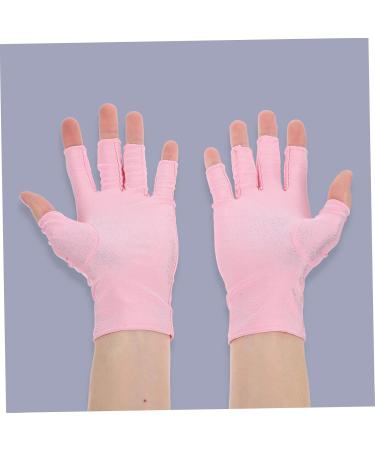 POPETPOP 5 Pairs Nail Gloves Manicure Gloves Nail Uv Protection Gloves for Women Nail Art Gloves Uv Shield Gloves Uv Shield Mittens Pink Moisturizing Nail Polish Spandex - Buy Online on GoSupps.com