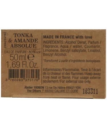 100BON Tonka & Amande Absolue Oriental Organic Fragrance for Women & Men Spicy & Sweet Fragrance with Vanilla Mandarin & Licorice - 100% Natural Concentrate Fragrance Spray 1.7 Fl Oz 1.7 Fl Oz (Pack of 1) - Buy Online on GoSupps.com