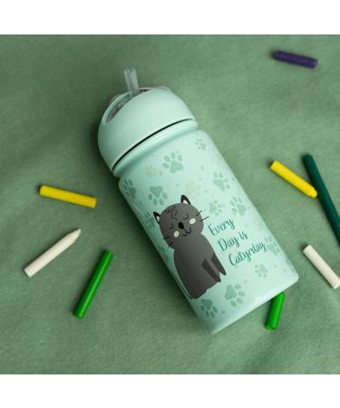 Wessper Children's Water Bottle 410 ml Insulated Bottle with Straw IIoxidable Aier | 1 Click Cap BPA-Free for School Spo - Buy Online on GoSupps.com