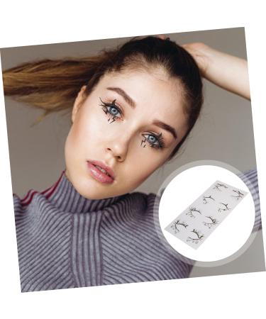 SOESFOUFU 8 Pairs Halloween Eyeliner Stickers Temporary Eye Makeup Stickers Cat Eye Makeup Sticker Black Pvc - Buy Online on GoSupps.com