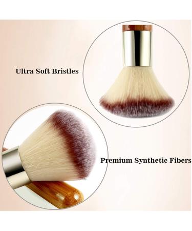 Matto Bamboo Flat Kabuki Foundation Brush - Flat Top Makeup Brush for Foundation Blending Liquid Cream Mineral Powder 1 Piece - Buy Online on GoSupps.com