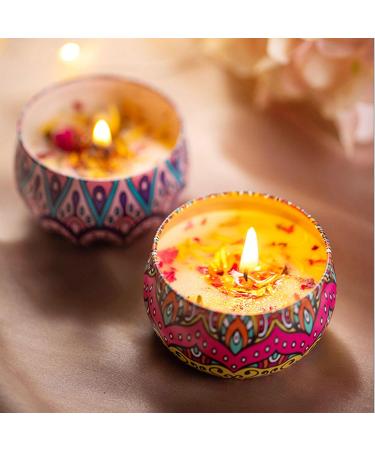 Allava 4-Piece Natural Soy Wax Fragrance Candle Gift Set | Stress Relief & Aromatherapy Candles for Christmas Birthdays Valentine's Day & Weddings - Buy Online on GoSupps.com