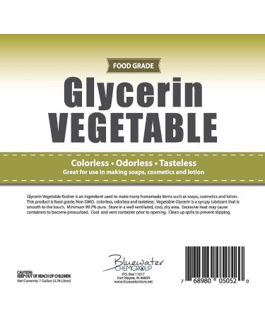 Vegetable Glycerin 1 Gallon - All Natural USP Grade Liquid for DIY Beauty - Premium Quality Emollient with Skin & Hair Benefits - Buy Online on GoSupps.com