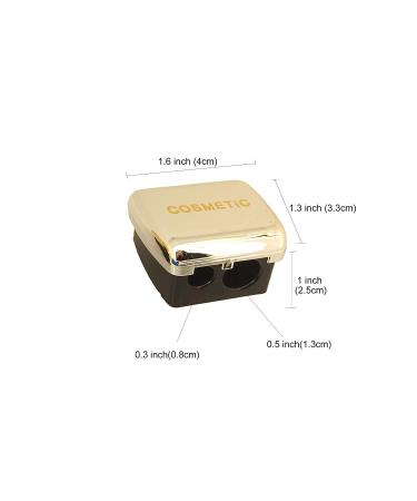 JOSALINAS Dual Makeup Sharpener - 2 Pack for Cosmetic Eyebrow Eyeliner Pencil | Silver Finish - Buy Online on GoSupps.com