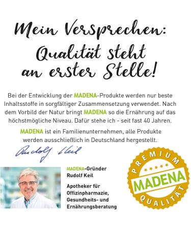 Madena Vegan Protein Powder - Herbal Rice & Pea Protein with Pomegranate Extract Sugar-Free 500g - Buy Online on GoSupps.com