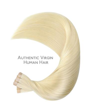 Real Hair Tape Extensions - 40PCS 60g 25cm 10 Inch Blonde - Silky Straight Skin Weft #613R Bleach Blonde - Buy Online on GoSupps.com