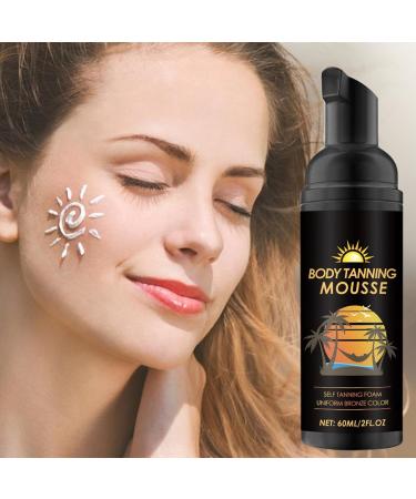 Tanning Mousse | Tanning Foam | Long Lasting Tanning Mousse | Tannings Mousse with Moisturizing Properties Natural Tan Mousses for Outdoor Use 60ml Natural Tan Mousses - Buy Online on GoSupps.com