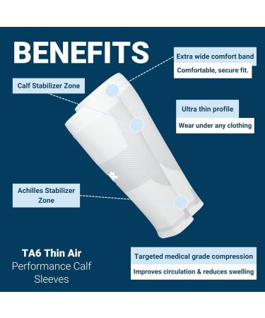 OS1st Thin Air Compression Calf Sleeves TA6 - Maximize Airflow & Relieve Shin Splints | Black Medium for Running - International Shipping Available - Buy Online on GoSupps.com