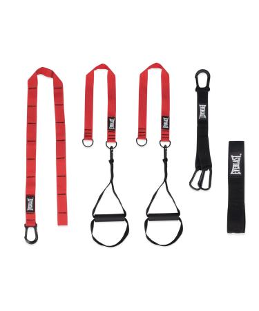 Everlast FIT Body Weight Suspension Trainer - Strength Training Fitness Tool Adjustable Easy Setup Carry Bag Included - Full-Body Workout Mobility & Flexibility Pilates Home Gym Accessories