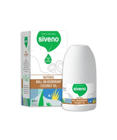 Siveno All Natural Deodorant Roll-On | Aluminum Free Deodorant for Women & Men | Organic Vegan | Fresh Non Staining Non Irritating | Cruelty Free Non Toxic Paraben Free | Coconut Oil Pack of 1 Coconut 1.76 Fl Oz (Pack of 1)