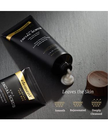 Element Charcoal & Jojoba Beads Exfoliating Face Scrub for Men - Deep Cleansing Removes Dead Skin & Impurities - Cruelty-Free Korean Skincare for All Skin Types - Buy Online on GoSupps.com