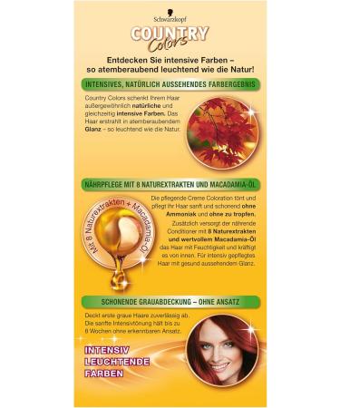 Schwarzkopf Country Colors Intensive Tint Hair Color 58 Grand Canyon Granatrot - Level 2 (3 x 123ml) - 3-Series Pack - Buy Internationally - Buy Online on GoSupps.com