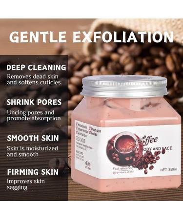 Body Scrub Exfoliator - Face Scrub - Coffee Moisturizing Exfoliating Body Scrub - Cleansing Skin - Lightening Dark Spots - Firming Skin - Even Skin Tone - Easy to Absorb - Formula Friendly - Buy Online on GoSupps.com