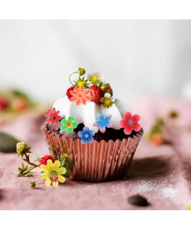 360pcs edible flowers cake topper flower cupcake topper flower decoration cake wafer paper floral cake decor edible flower cupcake topper for wedding birthday baby shower party accessories 360pcs-a - Buy Online on GoSupps.com