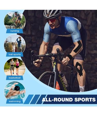 Kinesiology Tape(Black 2 Rolls) Unlock Your Full Potential with Kinesiology Original Cotton Elastic Premium Athletic Tape Breathable Latex-Free Hypoallergenic high ductility and Waterproof for Shoulder Knee Elbow Ankle Support - Buy Online on GoSupps.com