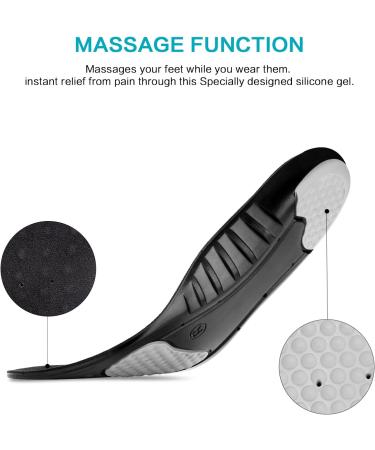 Moiso Orthopedic Insoles for Arch Support & Pain Relief | Heel Pillow & Gel Massage | EU Size 42-45 - Buy Online on GoSupps.com